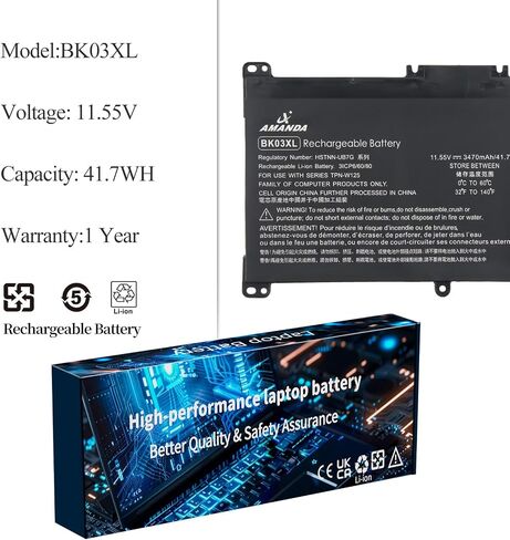 Amanda SS03XL 933321-855 Battery for HP EliteBook 840 G5 G6 EliteBook 730 735 740 745 830 836 846 G5 EliteBook 735 745 830 840 G6 Zbook 14U G6 Series HSN-I12C HSTNN in Saudi Arabia