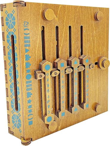 Project Genius True Genius - Pharoah's Tomb Puzzle Box- Gift Box Puzzle, Brain Teaser Box That Holds Gift Cards, Money, Artfully Crafted Wooden Puzzle, Secret Box, Gift Box, Puzzle Box in Kuwait