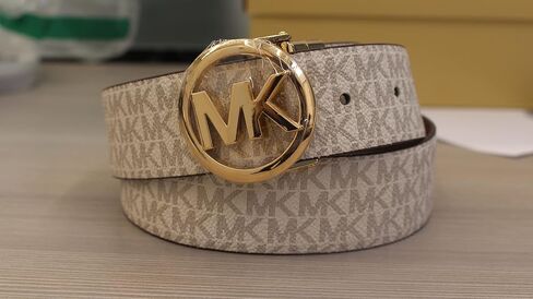 Michael Kors Reversible Buckle Belt (Bright White, Medium) in Saudi Arabia