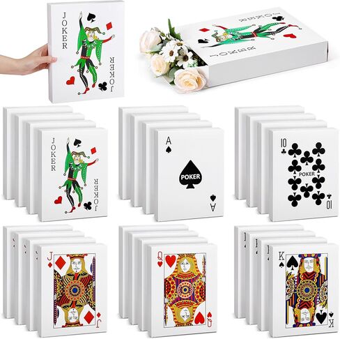Poker Party Decorations 11 Inch Large Playing Cards Favor Boxes Table Centerpiece Casino Party Decorations for Las Vegas Night Casino Theme Birthday Party Supplies(6 Pcs) in Saudi Arabia