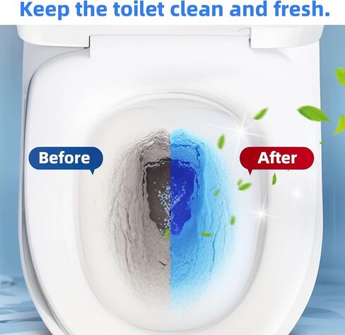 60 عبوة من أقراص تنظيف المراحيض، أقراص تنظيف خزان المراحيض الأوتوماتيكية طويلة الأمد، تنظيف احترافي للمراحيض لإزالة الروائح الكريهة وإزالة الترسبات in Kuwait