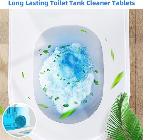 60 عبوة من أقراص تنظيف المراحيض، أقراص تنظيف خزان المراحيض الأوتوماتيكية طويلة الأمد، تنظيف احترافي للمراحيض لإزالة الروائح الكريهة وإزالة الترسبات in Kuwait