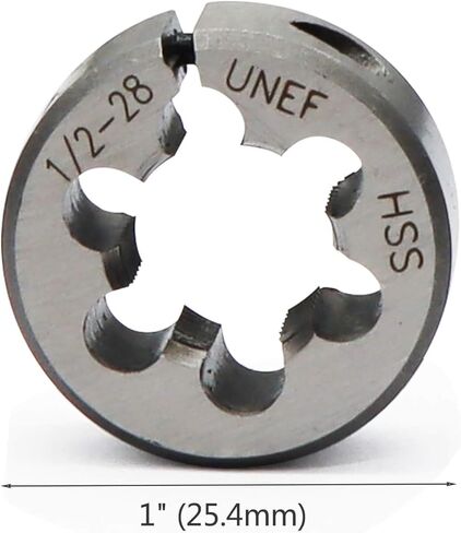 قالب Wulankd 1/2"-28X1" OD عالي السرعة من الفولاذ المستدير القابل للتعديل، قالب قطع خيط لولبي فولاذي أداة من سبيكة in Kuwait