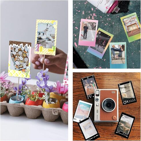 ملصقات حدود للصور مقاس 2x3 لكاميرا FujiFilm Instax Mini 12/11/9/8/7+/99/90 EVO فيلم 3 بوصة - متعدد الألوان 60 قطعة in Saudi Arabia