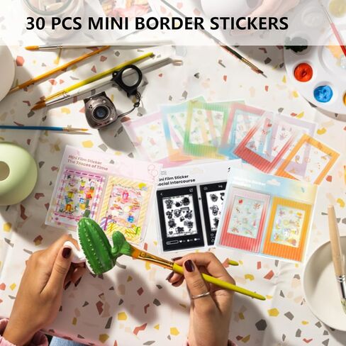ملصقات حدود للصور مقاس 2x3 لكاميرا FujiFilm Instax Mini 12/11/9/8/7+/99/90 EVO فيلم 3 بوصة - متعدد الألوان 60 قطعة in Saudi Arabia