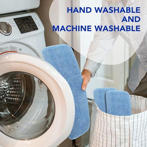 وسادة بديلة من الألياف الدقيقة للممسحة التجارية المطاطية مقاس 18 بوصة وممسحة مقاس 17 بوصة - 3 عبوات من عبوات التنظيف التجاري الرطب والجاف، عبوات ممسحة قابلة لإعادة الاستخدام تناسب أي نظام ممسحة مسطحة من الألياف الدقيقة مقاس 18 بوصة و17 بوصة in Kuwait