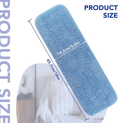 وسادة بديلة من الألياف الدقيقة للممسحة التجارية المطاطية مقاس 18 بوصة وممسحة مقاس 17 بوصة - 3 عبوات من عبوات التنظيف التجاري الرطب والجاف، عبوات ممسحة قابلة لإعادة الاستخدام تناسب أي نظام ممسحة مسطحة من الألياف الدقيقة مقاس 18 بوصة و17 بوصة in Kuwait