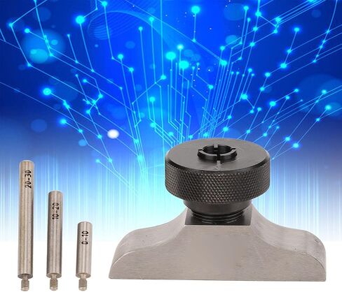 Depth Dial Indicator Base Stainless Steel Depth Clamping Hole Diameter 8mm with 3 Extension Rods (103 * 17mm) in Saudi Arabia