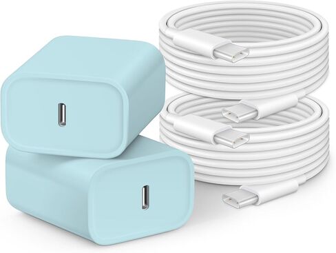 i Phone 15 Charger Fast Charging, 20W USB C Wall Charger i Pad Pro Charger with 6FT Type C Cable for i Phone 15/15 Pro Max/15 Pro/15 Plus/i Pad Pro/i Pad Air and More (2-Pack) in Saudi Arabia