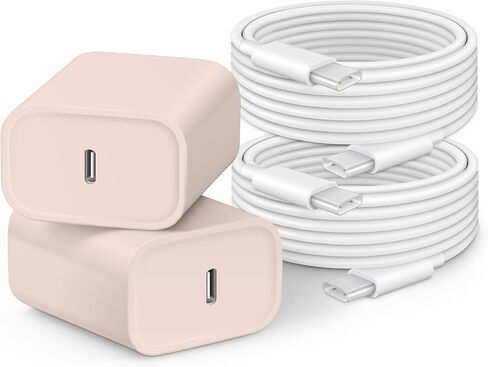 i Phone 15 Charger Fast Charging, 20W USB C Wall Charger i Pad Pro Charger with 6FT Type C Cable for i Phone 15/15 Pro Max/15 Pro/15 Plus/i Pad Pro/i Pad Air and More (2-Pack) in Saudi Arabia