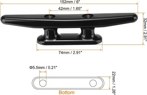 PATIKIL Nylon Boat Dock Cleat Kayak Small Rope Tie Cleat Dock for Marine Deck Boats Canoes Kayak, Decor in Saudi Arabia