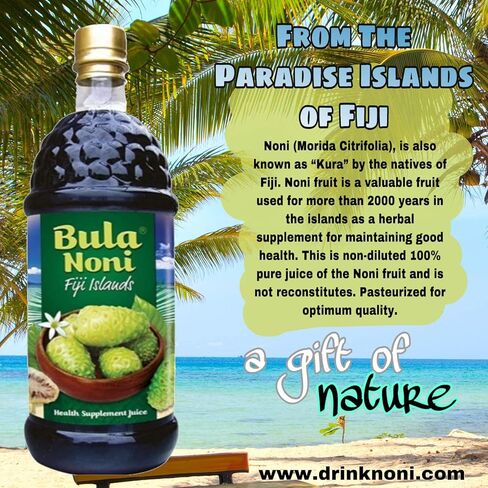 Bula Noni - 100% Noni Fruit Juice, Today's Deal (Single 1 Liter Bottle) A Gift of Nature ... in Saudi Arabia