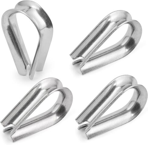 M12 Wire Rope Thimble, 304 Stainless Steel Thimble for 7/16-1/2 Inch Diameter Wire Rope, 4 Pieces in Kuwait