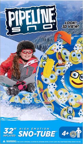 Aqua LEISURE Pipeline SNO High-Emotion 3D MEGA أنبوب ثلج قابل للنفخ لشخص واحد مع مقبضين للقبضة، قطر 32 بوصة in Kuwait