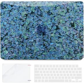 G JGOO Compatible with MacBook Air 13 inch Case 2022, 2018-2021 Release A2337 M1 A2179 A1932 Touch ID Retina Display, Plastic Hard Shell Cases & 2 Keyboard Covers & Screen Protector, Muti Purple Shell