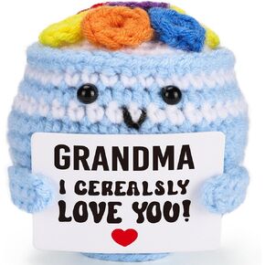 MBL I Love You Couple Gifts - Handmade Crochet Cereal Bowl for Wife Husband Fiance Birthday Christmas Valentine's Day Gifts, Funny Cool Hand-Made Gift for Couple Boyfriend Girlfriend