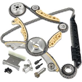 Timing Chain Kit with Guide Tensioner VVT Sprocket Compatible with Toyota Camry Highlander RAV4 Sienna Avalon Venza 2.5L 2.7L Replace# 13070-0V010 13050-0V010