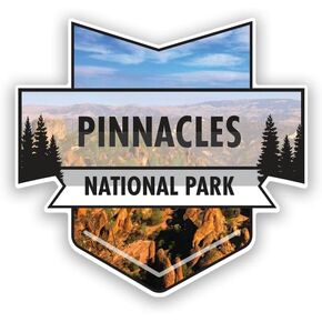Pinnacles National Park Magnet | 4.7-Inch by 4.5-Inch | 2-Pack | 30 MIL Heavy Duty Magnetic Material | MPD957