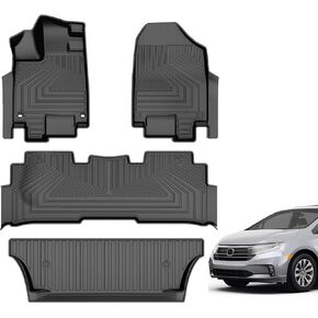 Floor Mats for Honda Civic 2016-2021: DISUTOGO Floor Mats & Cargo Liner for 2016-2021 Civic Sedan Only All Weather 1st & 2nd Row & Trunk Mat