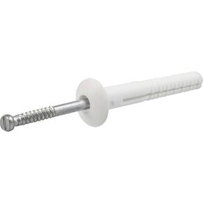 Hillman 370558 Truss Head Nylon Anchor, Silver/White,Silver / White