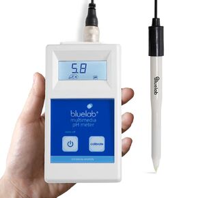 Bluelab METCOMPLUS Combo Meter PLUS for pH, Temperature, and Conductivity in Water and Soil with Easy Calibration, Digital Nutrient (TDS) Testing Kit for Hydroponic System and Indoor Plant Grow