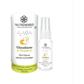 Glutathione Oral Spray with Vitamin C - Enhanced Absorption, Antioxidant Supplements, Support Immunity, Healthy Skin & Hair (30 ml)
