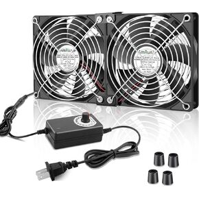 120mm x 4 Computer Fan with AC Plug Variable Speed 110V - 240V DIY Small Window Fan and for Mining Rig, AV Cabinets, Home Theater, Refrigerator, Greenhouse Cooling in Kuwait