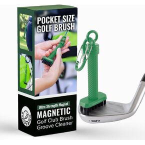 Magnetic Golf Club Brush Groove Cleaner - Detachable - Premium Nylon Bristles - Golf Bag Accessories - Golf Club Cleaner Brush - Golf Accessories - Golf Ball Cleaner - Golf Tool