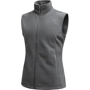 GIMECEN Womens Polar Soft Fleece Vest Classic Fit Sleeveless Jacket Cardigan Waistcoat With Zipper Pockets Full Zip Outerwear