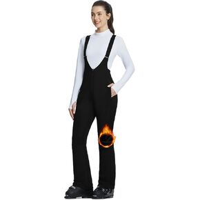 BALEAF Women's Snow Bibs Pants Waterproof Insulated Ski Overalls Pants Snowboarding Winter Warm Snow Suit