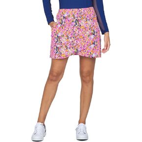 IBKUL Athleisure Wear Sun Protective UPF 50+ Icefil Cooling Marissa Print Layered Skort - 60656