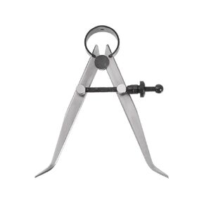Spring Joint Caliper - [6 Inch] Carbon Steel Adjustable Spring Inside Caliper with Solid Nut for Metalworking Drawing Use, Silver Tone