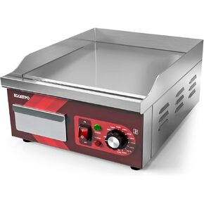 Commercial Electric Griddle 29 Inch Large Countertop Griddle Non-Stick Flat Top Grill Stainless Steel Teppanyaki Griddle with Adjustable Temperature 90℉-575℉ for Restaurant Use 240V 3500W