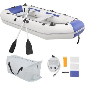 MADOG 1-3 Person Inflatable Boat(Oars Included), Inflatable Raft for Water Sports, Quick Inflation & Deflation, 970lb Weight Capacity