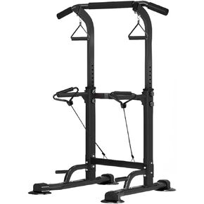 Power Tower Pull Up Dip Stander, Height Adjustable Multi-functional Home Strength Training Gym Equipment, Easy to Install, Durable Home Gym Equipment
