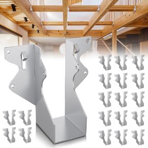 20 Pcs 2x4 Joist Hangers for Wood,20 Gauge Metal Face Mount Joist Hangers, Lu24 Joist Hangers Galvanized, Hurricane Ties for Rafter, Rafter Brackets 2x4 for Deck,Floor,Roof Overhang and Ceiling Joist