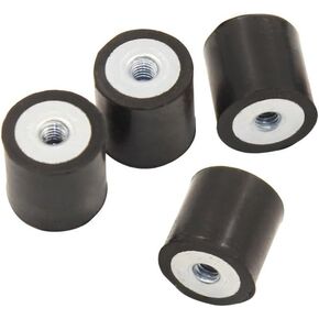 M10 Rubber Vibration Isolator Mounts with 2 Tapped Holes Shock Absorber Mechanical Vibration Damping Mounts Anti Vibration Silent-Blocks for Motors Compressors Pumps, 4pcs M10x28-40x30mm