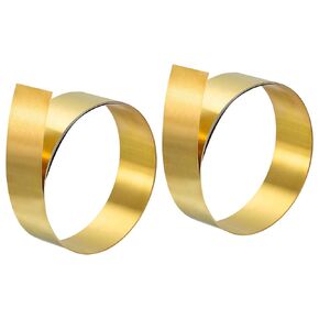 uxcell Brass Sheet Roll, 2Pcs 0.2x20x1000mm Brass Foil Roll Brass Strip Gold for Crafts, Electrical Repairs, Grounding