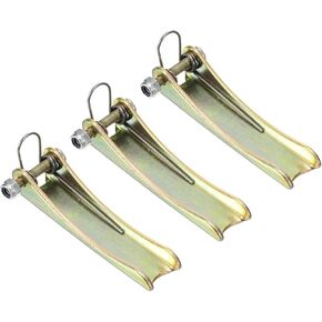 PATIKIL 2.7 Inch Hook Safety Latch Kit, 3 Pack Metal Towing Hitch Replacement for Clevis Hook Trailer, Golden Tone