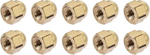 METALLIXITY Acorn Cap Nuts(M3x0.5mm) 20Pcs, Brass Acorn Dome Cap Head Hex Nuts - for Industrial Mechanical Equipment, Gold Tone in Saudi Arabia