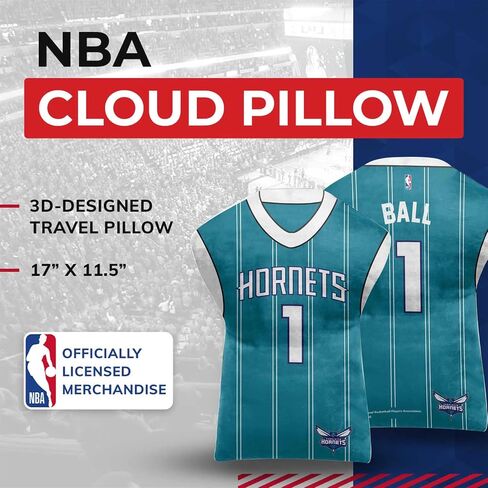 Northwest NBA Travel LaMelo Ball Jersey Cloud Pillow Bedding Accessories (Charlotte Hornets - Teal) in Saudi Arabia