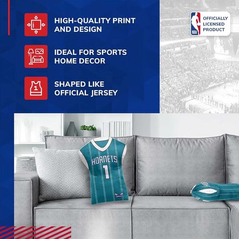 Northwest NBA Travel LaMelo Ball Jersey Cloud Pillow Bedding Accessories (Charlotte Hornets - Teal) in Saudi Arabia