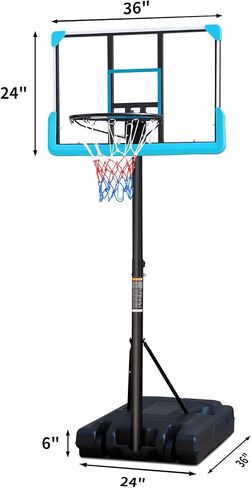 Kids Basketball Hoop Outdoor 4Ft to 6.5Ft Height-Adjustable, Portable Basketball Hoop Goal System Pool Basketball Hoop for Kids, Teenagers, Youth, Basketball Goals Indoor Outdoor in Saudi Arabia