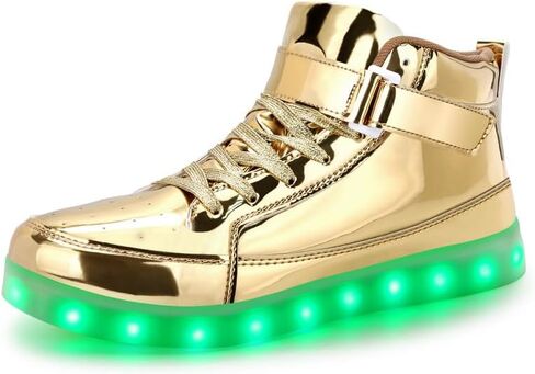 أحذية Padgene النسائية الرجالية المضيئة بإضاءة LED للجنسين أحذية رياضية مضيئة وامضة مع شحن USB ورباط للأزواج أحذية الرقص in Kuwait