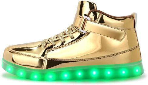 أحذية Padgene النسائية الرجالية المضيئة بإضاءة LED للجنسين أحذية رياضية مضيئة وامضة مع شحن USB ورباط للأزواج أحذية الرقص in Kuwait