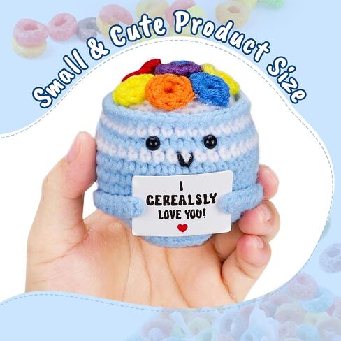 MBL I Love You Couple Gifts - Handmade Crochet Cereal Bowl for Wife Husband Fiance Birthday Christmas Valentine's Day Gifts, Funny Cool Hand-Made Gift for Couple Boyfriend Girlfriend in Kuwait