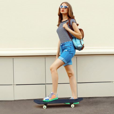 أحذية Padgene النسائية الرجالية المضيئة بإضاءة LED للجنسين أحذية رياضية مضيئة وامضة مع شحن USB ورباط للأزواج أحذية الرقص in Kuwait