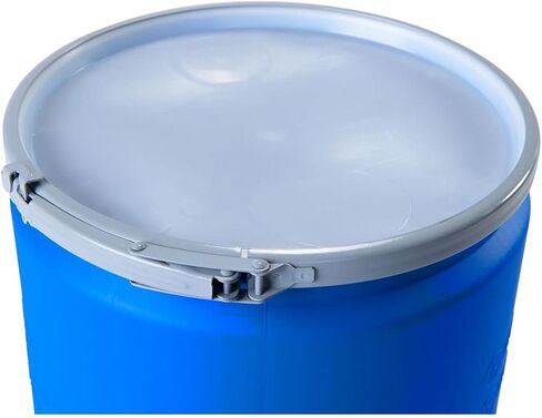 Eagle 30 Gallon High Density Polyethylene Lab Pack Barrel Drum with Metal Lever-Lock Lid, 28.5" Height, 21.25" Diameter, Blue, 1601MB in Saudi Arabia