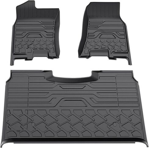 All-Weather TPE Automotive Floor Mats Fits Ford F-150 Super Crew 2015-2022: Premium Car Floor Mats Protection - 3D Anti-Slip Rubber Cargo Liners Mats in Saudi Arabia