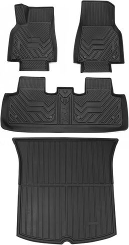 All-Weather TPE Automotive Floor Mats Fits Ford F-150 Super Crew 2015-2022: Premium Car Floor Mats Protection - 3D Anti-Slip Rubber Cargo Liners Mats in Saudi Arabia